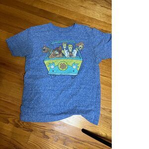 Scooby‎ Doo Graphic Tee Mystery Machine Cartoon T-Shirt Heather Blue M
